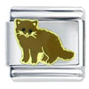 Brown  Cat   Italian   Charm 