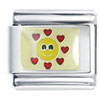 Happy Heart Face Italian Charm