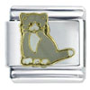 Gray Kitty Cat Italian Charm