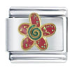 Sparkling Red  Flower   Italian   Charm 