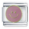 Pink Happy  Face  Italian Charm