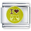 I Heart Cat  Italian  Charm IE0092_PG