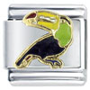 Black Toucan Bird Italian Charm