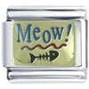 Meow Fish Bone Italian Charm