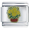 Yellow Flower Basket Italian Charm