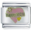 Happy Mom Heart Italian Charm
