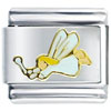 White Pixie Angel  Fairy  Italian Charm