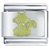 Sitting Yellow Cat Italian Charm