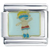 Swimming  Boy   Italian   Charm 