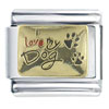 I Love My Dog Italian Charm