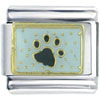 Black Paw Print Italian Charm