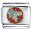 July Ruby Color Fourth Italian Charm