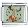 Reindeer Mistletoe Christmas Italian Charm