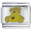 Bear Heart Italian Charm