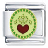 Heart In Circle Italian Charm