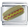 Hot Dog With Mustard Italian Charm