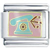 Telephone Heart Italian Charm