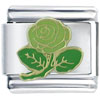 Green Rose Flower Italian Charm