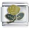 Yellow Rose Flower Italian Charm