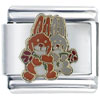 Two Easter Rabbits Italian Charm