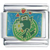 Frog In Love Heart Italian Charm
