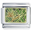 Green Stained  Glass  Window Italian Charm