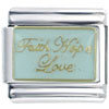 Golden Faith Hope Love Italian Charm