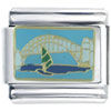 Golden Gate Bridge And Sail Boat Italian Charm