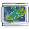 Beach Surfing Gecko Italian Charm