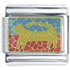 Yellow Striped Cat Italian Charm