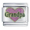 Grandpa  Heart   Italian   Charm 