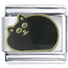 Sleepy Black Cat Italian Charm