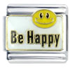 Be Happy Smiley Face Italian Charm