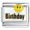 Birthday Smiley Face Italian Charm