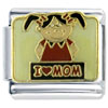 Cut Girl Heart Mom Italian Charm