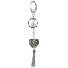 Pink Murano Glass Heart Keychain