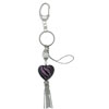 Murano Glass Purple Heart Keychain