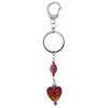Murano Glass Red Bead Keychain
