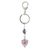 Murano Glass Pink Bead Keychain