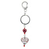 Murano Glass Red Heart Keychain