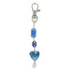 Murano Glass Blue Bead Pendant Charms Keychain