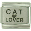 Cat Lover  Heart   Laser  Italian Charm