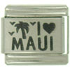 I Heart Maui Laser Italian Charm