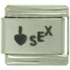 I Heart Sex Laser Italian Charm