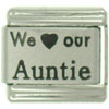 We Heart Auntie Laser Italian Charm