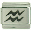 Aquarius  Symbol Laser Italian Charm