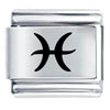 Pisces Symbol Laser Italian Charm