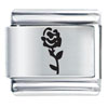 Lone  Rose  Laser Italian Charm