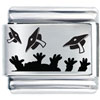  Graduation  Hat Toss Laser Italian Charm