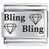 Bling Bling Diamond Drawing Laser Italian Charm